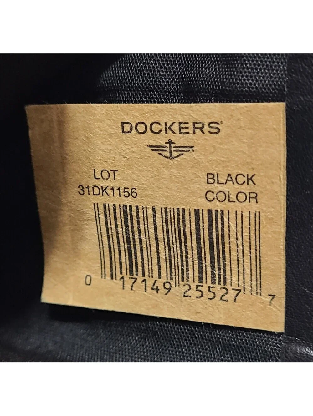 Dockers Genuine Leather Trifold Wallet Black ID Window CC Holder 6 Card Slot GUC